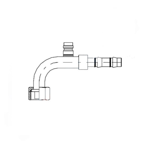 ΡΑΚΟΡ (ΑΚΡΟ) ΣΩΛΗΝΑΣ FREON GHIBLI G8-Oring-90° ΜΕ ΠΑΡΟΧΗ HP R134a (INDEL B)