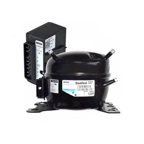 REFRIGERATOR COMPRESSOR BD50F with CONTROL UNIT 12V-24V (SECOP-DANFOSS)